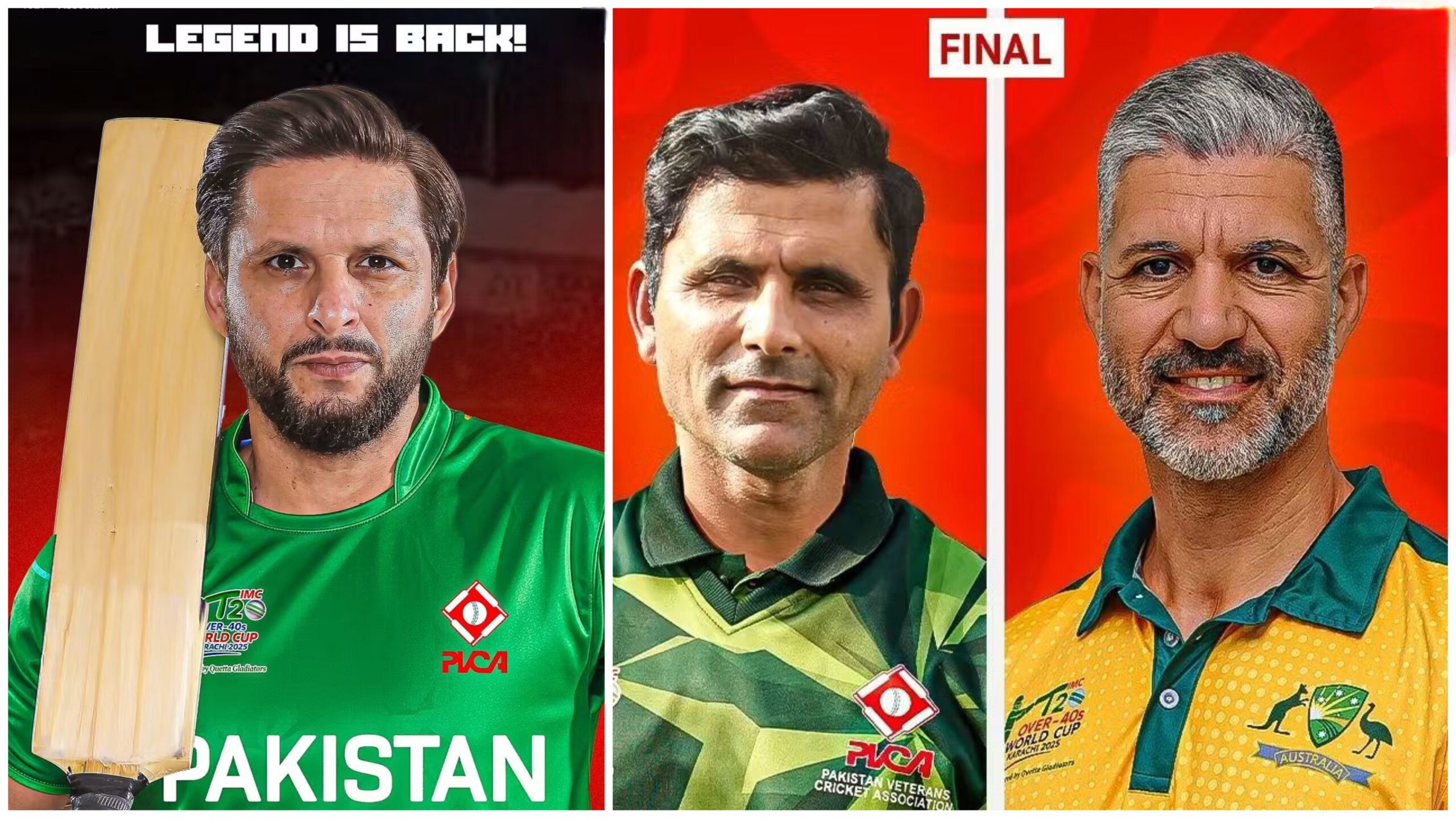 Afridi Returns for Pakistan vs Australia Over 40s World Cup Final Showdown Afridi Returns for Pakistan vs Australia Over 40s World Cup Final Showdown
